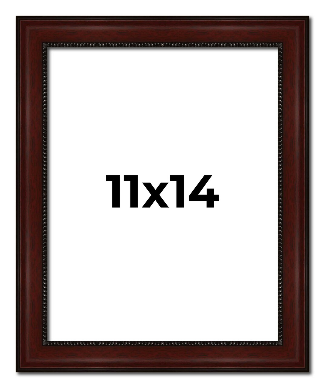 11x14 Distressed Brown Picture Frame - UV Acrylic, Foam Board Backing, Hanging Hardware
